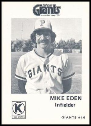 1975 Circle K Phoenix Giants 16 Mike Eden